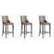 Manhattan Comfort Fifth Avenue Bar Stool in Bronze and Walnut (Set of 3) 3-BS007-BZ - alternate 1